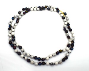 Luxury Howlite & Chinese Ceramic Bead Double-Strand <b>Statement</b> <b>Necklace</b> - Product Image 3