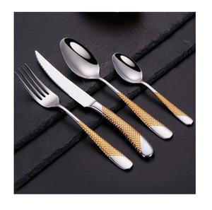 Juego de cubiertos con acabado pulido espejo, diseño moderno, para usar en bodas, hoteles, restaurantes, fiestas en casa. - Product Image 4