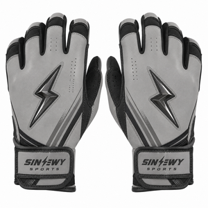 Guantes de Bateo de Béisbol para Zurdos de Cuero de Alta Calidad - Cierre de Gancho y Bucle, Soporte para Muñeca, Uso en Entrenamiento, Duraderos y Transpirables - Product Image 1