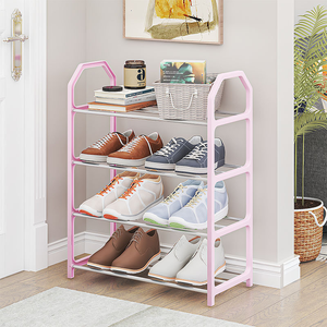 <b>Shoe</b> <b>Rack</b> Organizer Stainless Steel Adjustable <b>Storage</b> Stand Space Saving Modern Design for Home - Product Image 3