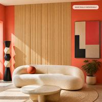 Donnez à vos murs une valeur inoubliable avec des panneaux muraux en WPC chêne clair et des intérieurs architecturaux colorés