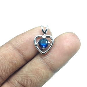 Collier Pendentif Cœur en Argent Sterling 925 Certifié par un Certificat de Tiers, Chaîne à Maillons de Luxe, 5 Grammes, Bijoux Fins Unisexe – Vente en Gros - Product Image 2