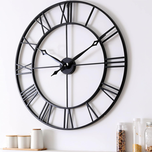 Horloge murale élégante à chiffres romains, grande horloge décorative pour salon, bureau à domicile, ferme, décoration murale intérieure classique - Product Image 6