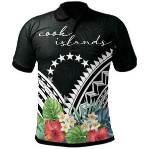 เสื้อโปโลแขนสั้นลำลองกัวม แบบกำหนดเอง ลายเกาะค็อก เสื้อโปโลผู้ชาย พิมพ์ลาย 3 มิติ สไตล์โพลีนีเซียน ผลิตจากโรงงาน - Product Image 6