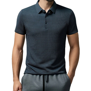 Camiseta Polo de Algodón Premium para Hombre, Manga Corta, Transpirable, Informal, para Golf, con Logotipo Personalizado Bordado, Color Liso, para Verano - Product Image 2