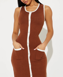 Eco-Friendly <b>100</b>% Polyester Knitting Casual Bodycon Dress Breathable Solid for Spring/Summer Plain Dyed Ruched Sweet OEM Service - Product Image 4