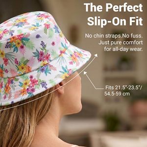 Printed Bucket <b>Hat</b> for <b>Men</b> Women Packable Summer <b>Sun</b> <b>Hat</b> Beach Vacation OEM Wholesale - Product Image 5