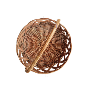 Cesta de mimbre hecha a mano para alimentos, cesta de mimbre natural tejida para servir en la cocina, cesta de mimbre rústica hecha a mano para pan - Product Image 2