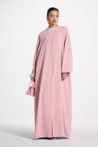 Abaya Traditionnelle Islamique pour Femme, Style Saoudien, Légère, Respirante, en Polyester, Longueur Cheville, Idéale pour l'Aïd et le Printemps, Vente en Gros à Dubaï - Product Image 5