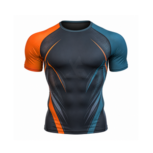 T-shirt de compression sportif pour homme, léger, à séchage rapide, pour la course à pied, la gym, l'entraînement, la performance athlétique, extensible - Product Image 1