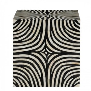 Handcrafted Bone Inlay Modern Art <b>Coffee</b> <b>Table</b> with Irregular Pattern and Decorative <b>Cube</b> Design for Living Room Home Furniture - Product Image 2