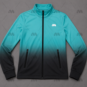 Chaqueta de ciclismo para mujer con cremallera, resistente al viento, transpirable, de manga larga, para entrenamiento en bicicleta, ropa deportiva con degradado. - Product Image 5