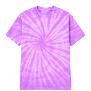 Camiseta de manga corta con estampado tie-dye amarillo para hombre, cuello redondo, informal, con diseño en espiral - Product Image 4
