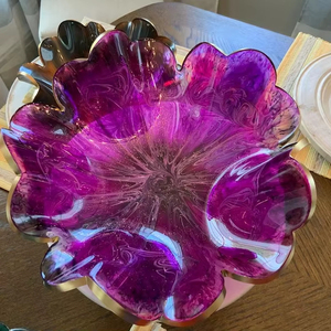 ชามเรซิ่นขนาดใหญ่ทรงศิลปะ เหมาะสำหรับใส่ผลไม้หรือใช้เป็นของตกแต่งบนโต๊ะกาแฟ คอนโซล หรือชั้นวางของแบบเปิด - Product Image 1