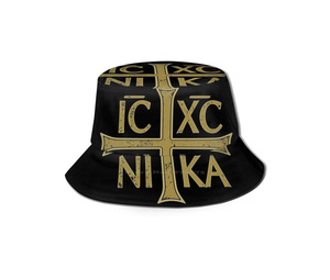 Chapeau Bob des Templiers - Coton Premium Broderie Croix IC XC NI KA - Product Image 1