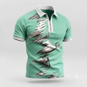 Chemise de golf personnalisée pour homme en polyester tricoté 100 % anti-plis à manches longues avec logo brodé et imprimé numériquement – Vente en gros - Product Image 6
