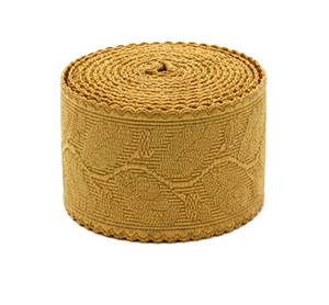 Ribete Ceremonial Personalizado de Hoja de Roble con Hilo Dorado Soluble en Agua para Prendas y Bolsos - Product Image 1