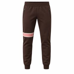 Men's Brown <b>Pink</b> Acid Wash Color Blocking <b>Tracksuit</b> Full Zip Jacket Tapered Joggers Side Pockets Front Logo Autumn Casual Sporty - Product Image 3