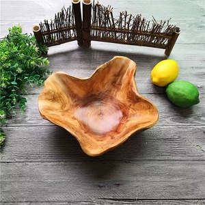 Creative <b>Retro</b> Wooden Bowl Root Carving Furniture <b>Decoration</b> Handmade Natural Solid Wood Candy Bowl - Product Image 5