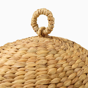 Water Hyacinth Turtle Storage <b>Basket</b> <b>With</b> <b>Lid</b> Handmade Woven Toy Organizer For Children's Room Nursery Decoration - Product Image 3