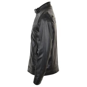 Veste en cuir d'agneau décontractée pour hommes, veste unie pour hommes, coupe-vent, grande taille, veste avec logo personnalisé - Product Image 3