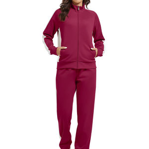Modern Women Polyester Stripe Jogger <b>Set</b> Custom OEM Wholesale Factory Supplier USA Premium Athletic Fashion Collection - Product Image 6
