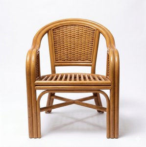 Fournisseur indonésien de fauteuils en rotin de haute qualité, meubles en osier rustiques, chaise à accoudoirs moderne pour salle à manger, sièges confortables - Product Image 2