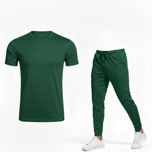 Conjunto Deportivo Informal Azul para Hombre INDEX APPAREL, Camiseta de Manga Corta con Cuello Redondo, Pantalones Deportivos de Poliéster de Secado Rápido con Bolsillos Laterales, Corte Regular - Product Image 4