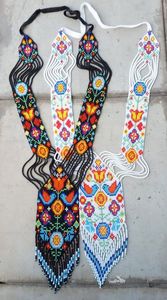 Handmade Seed <b>Bead</b> Statement <b>Necklace</b> Colorful Multi-Strand Fashion Jewelry for Women Bohemian Ethic Style Party Wear - Product Image 4