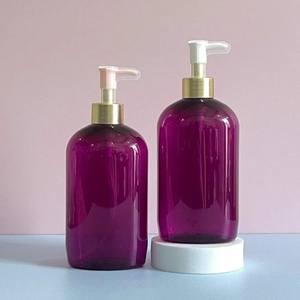 Envase Cosmético de Botella PET Morada de 500 ml con Tapa de Bomba de PP para Champú, Acondicionador, Gel de Ducha, Loción, Color Personalizado - Product Image 5