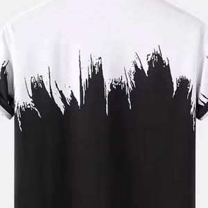 Men's Abstract Art Sublimation T Shirt Breathable Casual Round Neck Designer Printed Tee - Product Image 6
