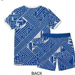 Tenue de football personnalisée sublimée pour hommes et enfants, kit de match de football professionnel, impression couleur intégrale, tissu respirant - Product Image 3