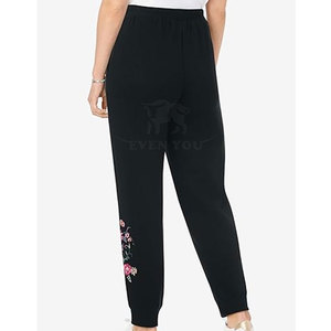 Pantalones Deportivos de Mujer con Bordado de Última Moda, con Costuras Delicadas y Ajuste Cómodo para Uso Diario - Product Image 2