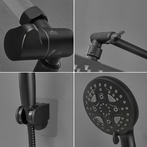 Juego de Ducha Ultrafino de Acero Inoxidable 304 de 12 Pulgadas con Rociador Superior, Ducha de Mano y Conector Sin Marcas, Tubo de Ducha de 3.1.5M - Product Image 5