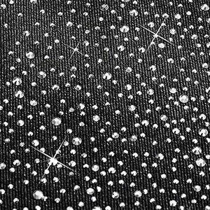 Men's Black Dot Pattern Denim Bermuda <b>Shorts</b> Mid Waist Button Fly Sequined Casual Style 100% Cotton Woven Breathable - Product Image 6