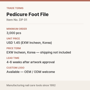 Lima de Pedicura Coreana para Pies, Grano 60, Logotipo Personalizado OEM para Venta al por Mayor en Salones - Product Image 5