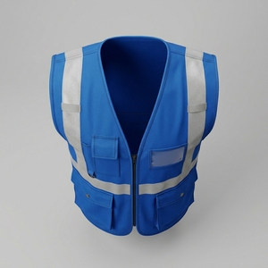 Custom Safety Waistcoats Work Royal Blue High Visibility Hi Vis Mesh <b>Flame</b> Retardant Reflective Hi Vis Vest - Product Image 5
