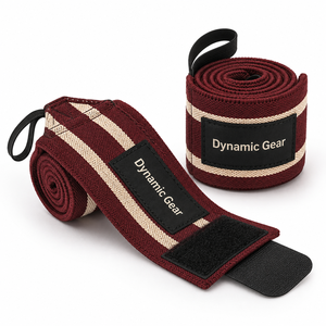 Bandes de maintien pour poignets Dynamic Gear, réglables, antidérapantes, pour la musculation, l'entraînement en force, unisexe, polyester, fermeture à scratch - Product Image 1
