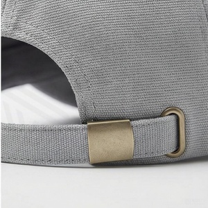 Light Gray 6-Panel <b>Baseball</b> <b>Cap</b> with Geometric Logo Front Panel Fitted Unisex Casual Hat Cotton Yarn Construction - Product Image 6
