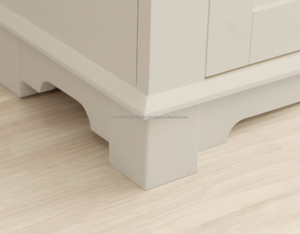 Meuble-lavabo mural moderne en bois massif et contreplaqué pour petite salle de bain avec vasque intégrée, 24 pouces, pour usage hôtelier, comptoir inclus - Product Image 6