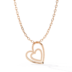 Collier pendentif en moissanite en forme de cœur, motif ajouré, avec breloque en diamant de laboratoire taille ronde, pour femme, cadeau, idéal pour les soirées - Product Image 4