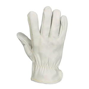 Premium Heavy-Duty Cowhide Grain Leather <b>Driver</b> <b>Gloves</b> Adjustable Wristlet Soft Comfortable Abrasion Resistant General Purpose - Product Image 4