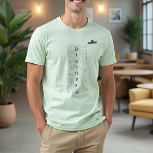 Camiseta elegante para hombre con material transpirable, camiseta para hombre para la moda diaria y un estilo relajado. - Product Image 4