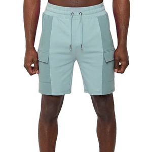 Ensemble T-shirt et short d'été pour homme, en maille respirante de polyester et coton, motif uni, impression numérique - Product Image 3