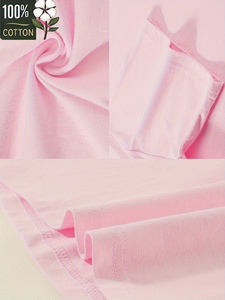 Custom Design Pink Short Sleeve O-Neck Unisex T-Shirt Kids Adults Casual Wear Printed Jersey Anti-Pilling 100% Cotton 160g - Product Image 4