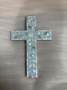 ไม้กางเขนประดับผนังลายเปลือกหอยคาปิซ งานฝีมือฝังมุก ตกแต่งบ้าน สไตล์ยุโรป สำหรับเทศกาลคริสต์มาส - Product Image 4