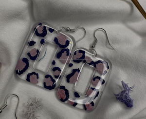 Pendientes de aro de forma transparente, joyería exagerada, pendientes de aro grandes de resina acrílica colorida para mujer - Product Image 3