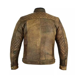 เสื้อแจ็คเก็ตหนัง PU ทรงสลิมฟิตสำหรับผู้ชาย ยี่ห้อ Econex Sports ป้องกันลม สไตล์ลำลอง แต่งหมุด ปกคอพับ ปิดด้วยซิป สีพื้น ทรงปกติ - Product Image 6