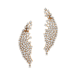 Pendientes de Diamantes Cultivados en Laboratorio con Certificación IGI de 2 Quilates, Largos y Exagerados, Estilo Europeo Americano, Retro, de Moda, Oro de 14K y 18K, Lujosos y Finos - Product Image 3