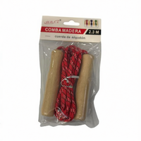 Corde à sauter unisexe en coton durable avec poignée en bois de 2,3 m, non intelligente, fabriquée en Chine pour l'exercice à domicile